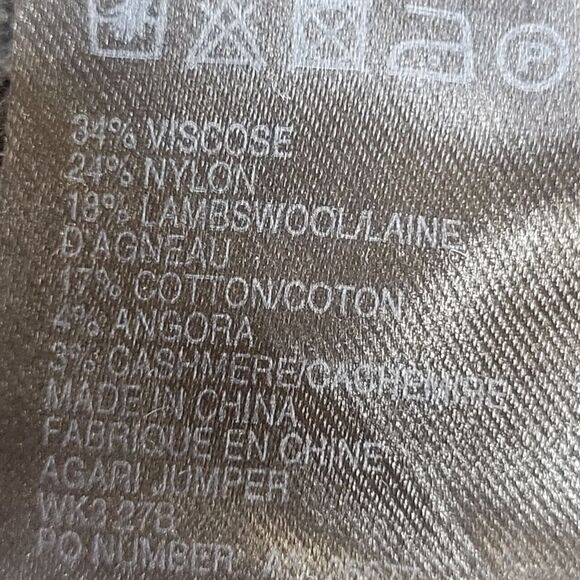 Allsaints Womens Sweater Size 4 Charcoal Gray Agari Jumper Lambswool Angora - Picture 7 of 11